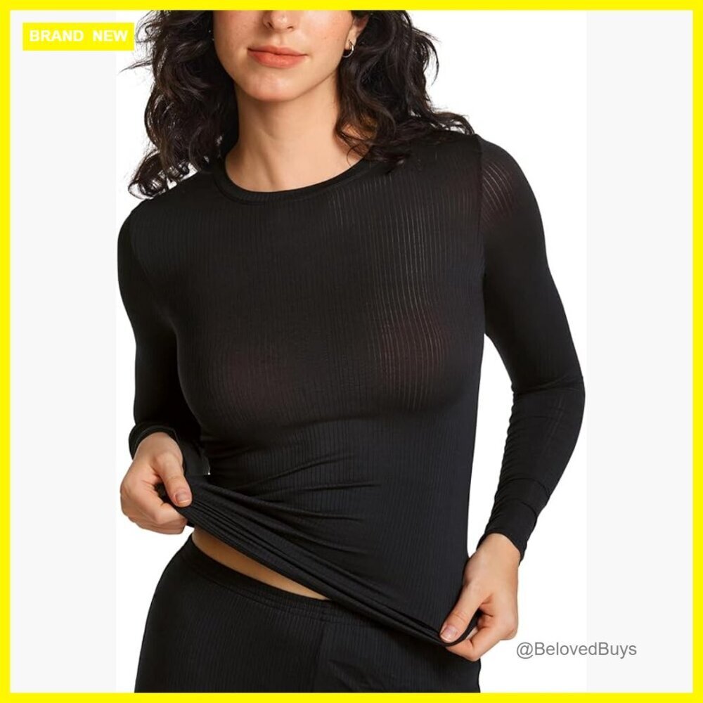 Modal Long Sleeve Crewneck T-Shirt for Sleeping and Layering